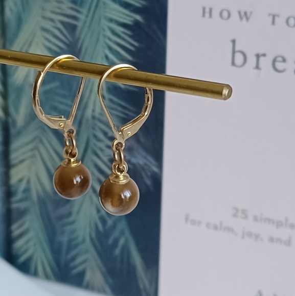 Round Ombre Dangle Earrings - Picture 7 of 12